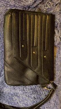 Co-Lab Vegan Pebbled Leather Crossbody Clutch Wallet